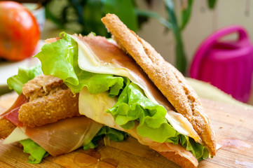 sandwich with ham bocadillo