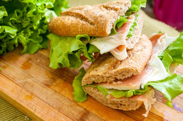 sandwich with ham bocadillo