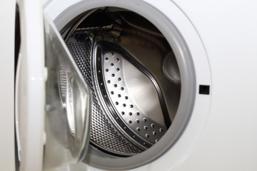 white washing machine for housework clothes cleaning