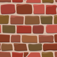 Seamless texture of a cartoon brick wall