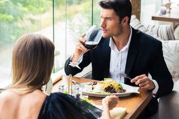 Couple drinking wine