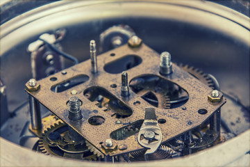 antique clock inside