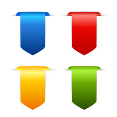 Color bookmark ribbons
