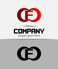Letter F logo icon design template elements
