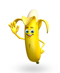 Cartoon character of banana fruit