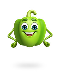 Cartoon character of capsicum