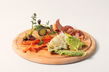 Compostable vegetable waste