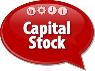 Capital Stock  Business term speech bubble illustration