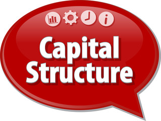 Capital Structure  Business term speech bubble illustration
