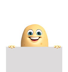 Cartoon character of potato fruit