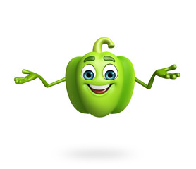 Cartoon character of capsicum