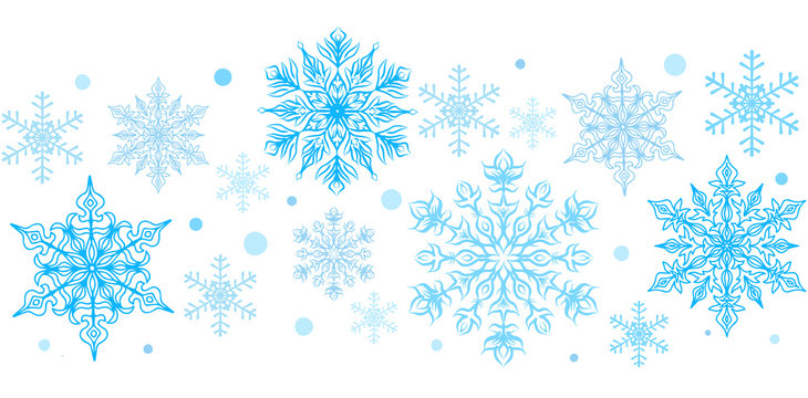 Snowflakes decorative element