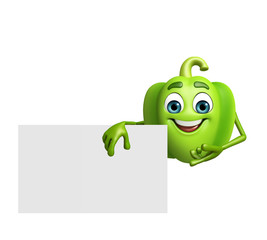 Cartoon character of capsicum