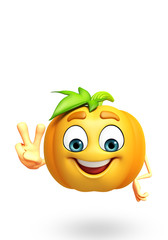 Cartoon character of pumpkin