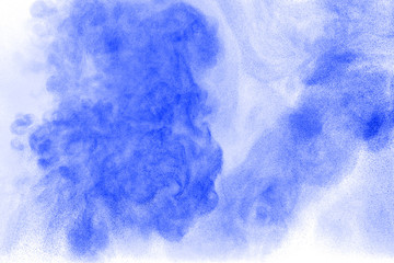 powder cloud against white background