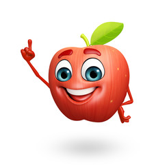Cartoon character of red chili fruit
