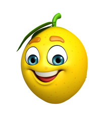 Cartoon character of lemon