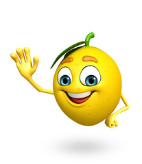 Cartoon character of lemon