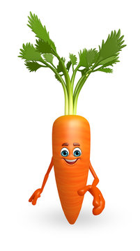 Cartoon character of  carrot