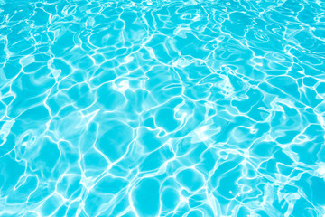 Blue water surface in swimming pool