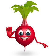 Cartoon character of beet root