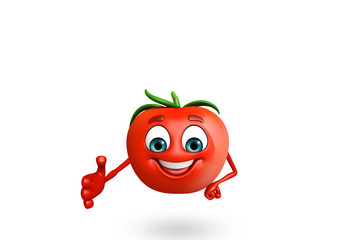 Cartoon character of tomato fruit