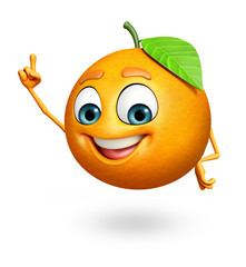 Cartoon character of orange