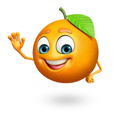 Cartoon character of orange