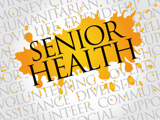 Senior health word cloud concept