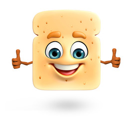 Cartoon character of bread