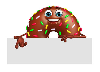 Cartoon character of donuts
