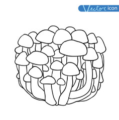  mushrooms set icons, vector illustration.