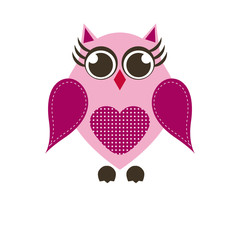 Girl owl vector