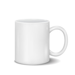 Vector Classic White Cup for Business Branding and Corporate