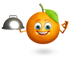 Cartoon character of orange