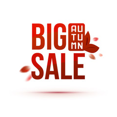 Autumn typograpty big sale label