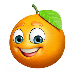 Naklejka premium Cartoon character of orange