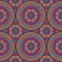 Ethnic floral seamless pattern