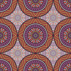 Ethnic floral seamless pattern
