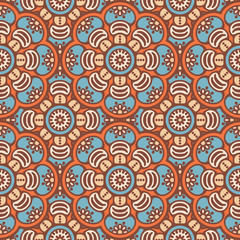 Ethnic floral seamless pattern