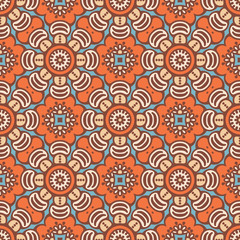 Ethnic floral seamless pattern