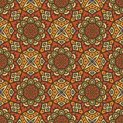 Ethnic floral seamless pattern