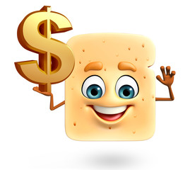 Cartoon character of bread