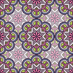 Ethnic floral seamless pattern