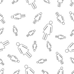 seamless pattern with female toilet