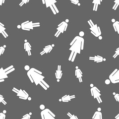 seamless pattern with female toilet