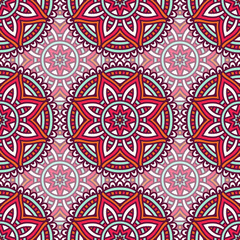 Ethnic floral seamless pattern