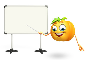 Cartoon character of pumpkin