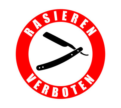 symbol rasieren verboten I