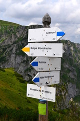 góry Tatry - znaki turystyczne